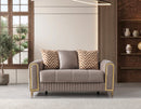 Sandra Coffee Velvet Sofa 88" & Loveseat 64"