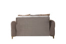 Sandra Coffee Velvet Loveseat 64.5"