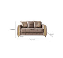 Florence Coffee Velvet Sofa 88" & Loveseat 64"