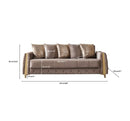 Florence Coffee Velvet Sofa 88" & Loveseat 64"