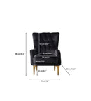 Florence Black Velvet Sofa 88" & Loveseat 64"