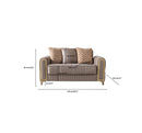 Sandra Coffee Velvet Sofa 88" & Loveseat 64"