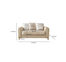 Sandra Ivory Velvet Sofa 88" & Loveseat 64"
