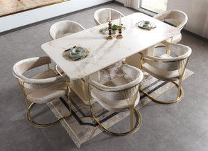 Santana Ivory 7-Piece Dining Set