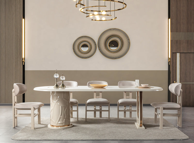 Helena Ivory 9-Piece Dining Set