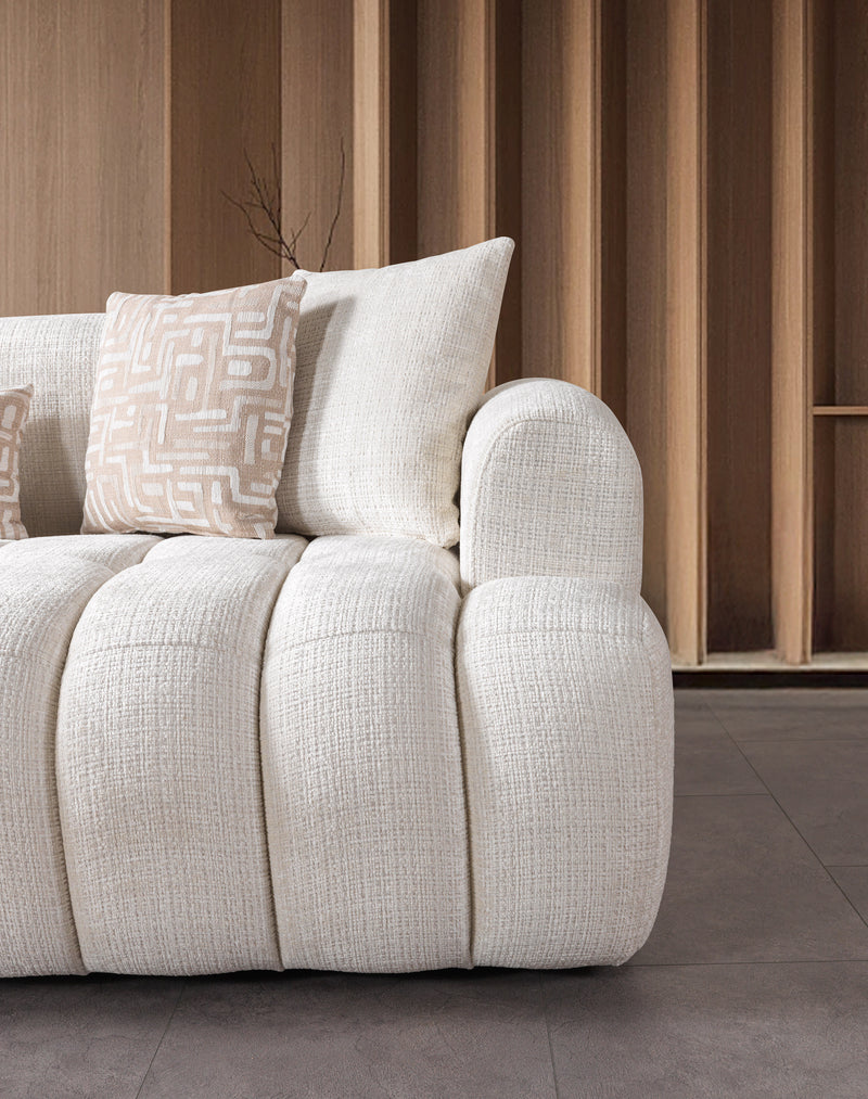 Yulia Ivory Boucle Sofa & Loveseat