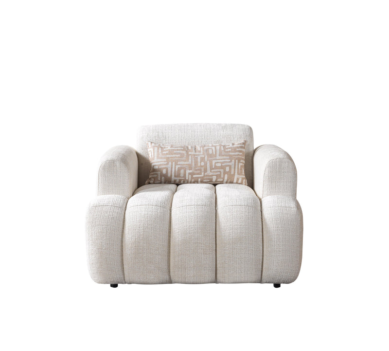 Yulia Ivory Boucle Chair