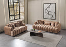 Yulia Coffee Boucle Sofa & Loveseat
