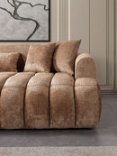 Yulia Coffee Boucle Sofa & Loveseat