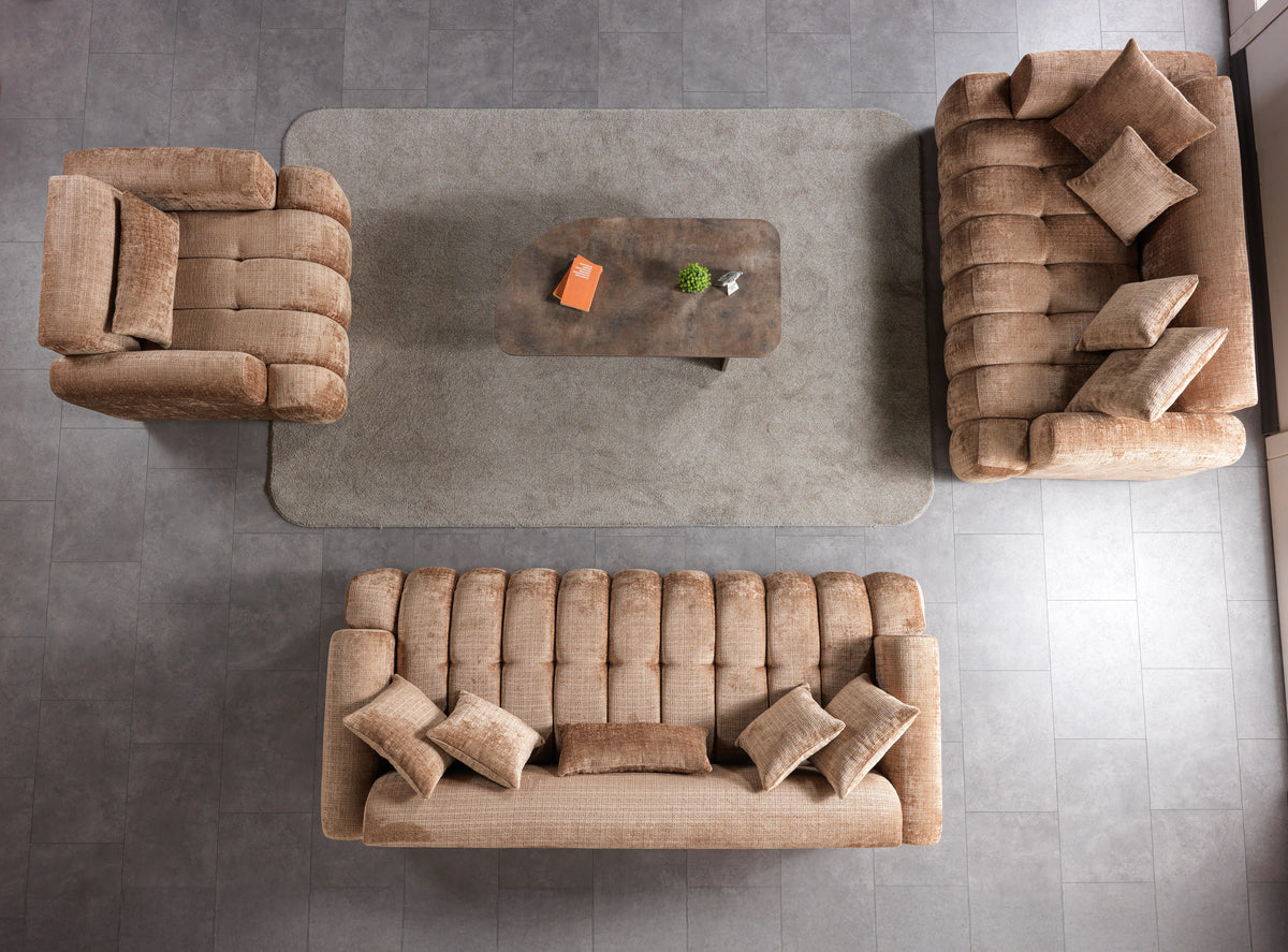 Yulia Coffee Boucle Chair
