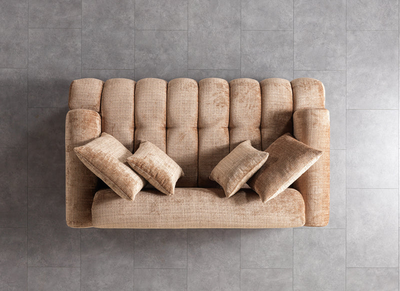 Yulia Coffee Boucle Sofa & Loveseat