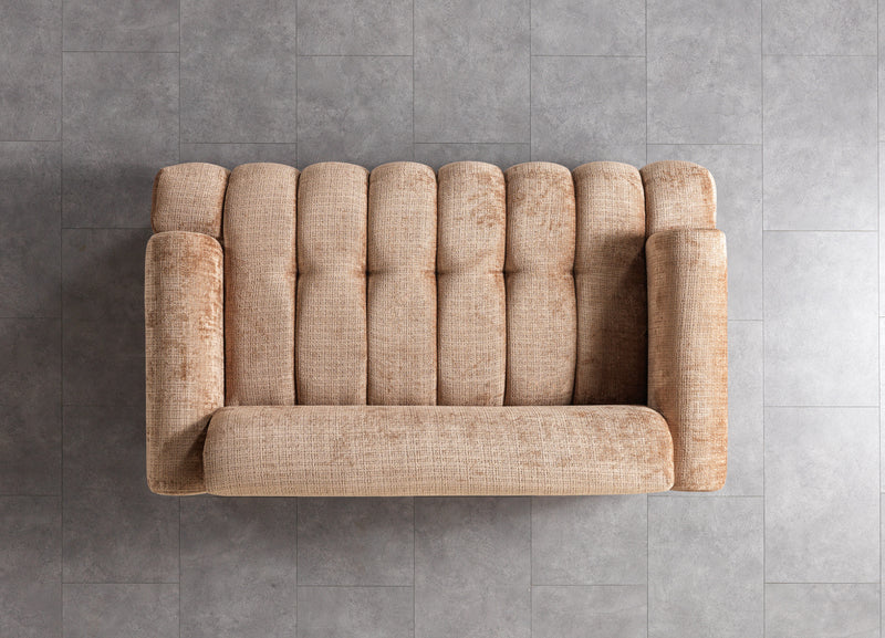 Yulia Coffee Boucle Sofa & Loveseat