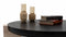 674 Black-Travertine Coffee with End Table