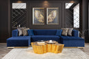 Elisha Navy Velvet Double Chaise 140" Sectional[ETA: 12/15]