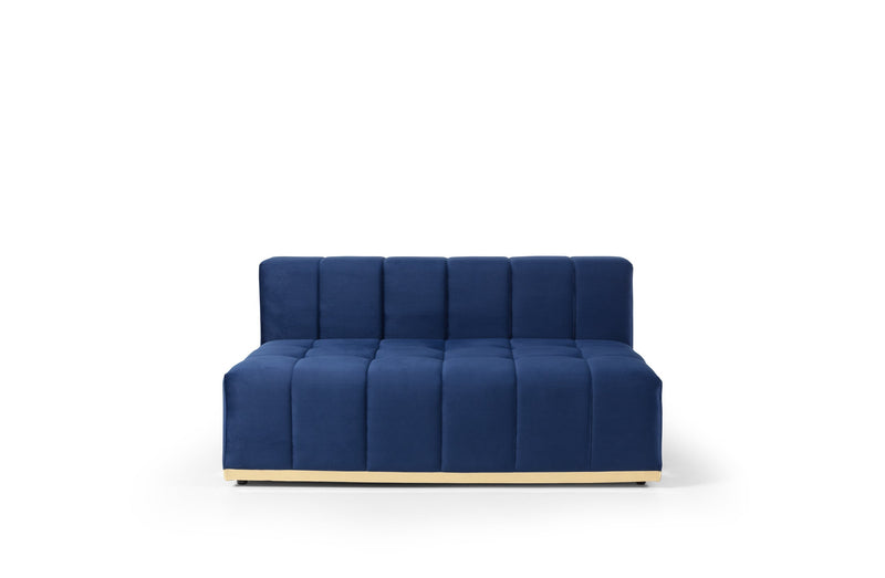 Elisha Navy Velvet Double Chaise 140" Sectional[ETA: 12/15]