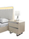 Viola Cream High Gloss Lacquer 4 pc Queen Bedroom Set