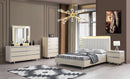 Viola Cream High Gloss Lacquer 4 pc Queen Bedroom Set