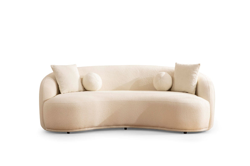 Bonita Ivory Boucle Loveseat