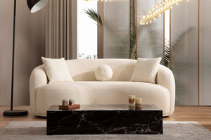 Bonita Ivory Boucle Loveseat