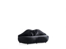 Lips Black Velvet Loveseat 81"