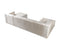 Elisha Ivory Velvet Double Chaise 140" Sectional