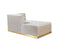 Elisha Ivory Velvet Double Chaise 140" Sectional