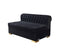 Lauren Black Velvet Double Chaise Sectional