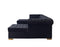 Lauren Black Velvet Double Chaise Sectional