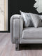 Santana Silver Velvet Sofa