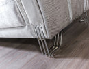 Santana Silver Velvet Sofa