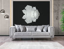Santana Silver Velvet Sofa