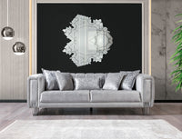 Santana Silver Velvet Sofa