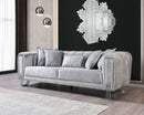 Santana Silver Velvet Sofa