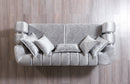 Santana Silver Velvet Sofa