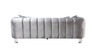 Santana Silver Velvet Sofa