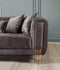 Santana Smoke Velvet Sofa 89" & Loveseat 69"