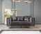 Santana Smoke Velvet Sofa 89" & Loveseat 69"