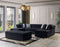 Lauren Black Velvet Double Chaise Sectional