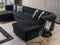 Lauren Black Velvet Double Chaise Sectional