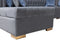 Lauren Gray Velvet Double Chaise Sectional