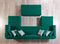 Lauren Green Velvet Double Chaise 136" Sectional