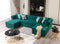 Lauren Green Velvet Double Chaise Sectional