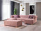 Lauren Pink Velvet Double Chaise Sectional