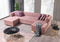 Lauren Pink Velvet Double Chaise Sectional