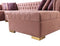 Lauren Pink Velvet Double Chaise 136" Sectional