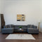 Grayson Gray Linen Double Chaise 141" Sectional