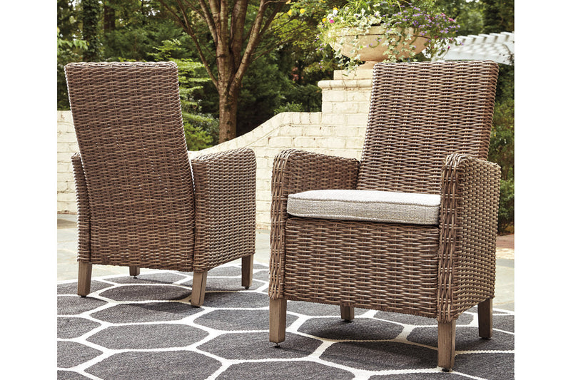 Beachcroft Beige Arm Chair with Cushion, Set of 2 - P791-601A - Nova Furniture