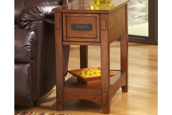 Breegin Brown Chairside End Table - T007-319 - Nova Furniture