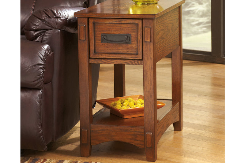Breegin Brown Chairside End Table - T007-319 - Nova Furniture