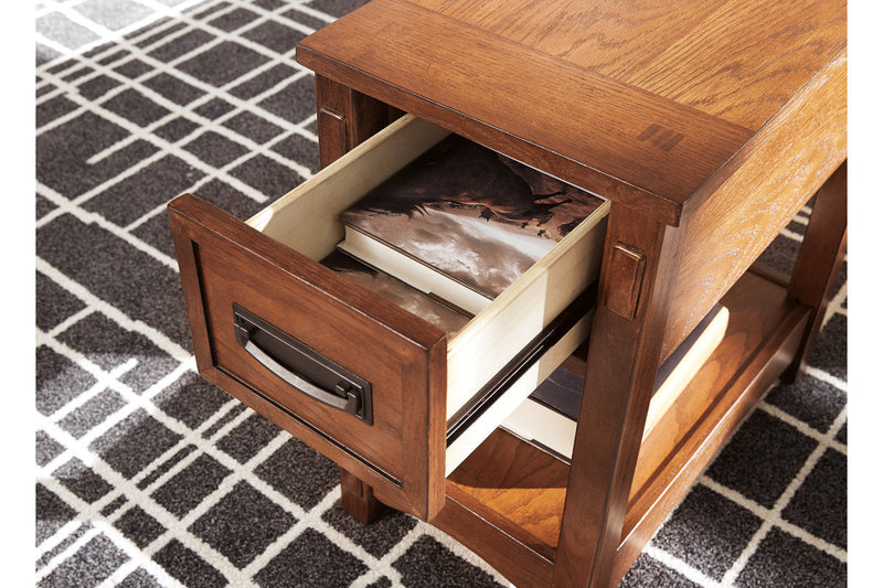 Breegin Brown Chairside End Table - T007-319 - Nova Furniture